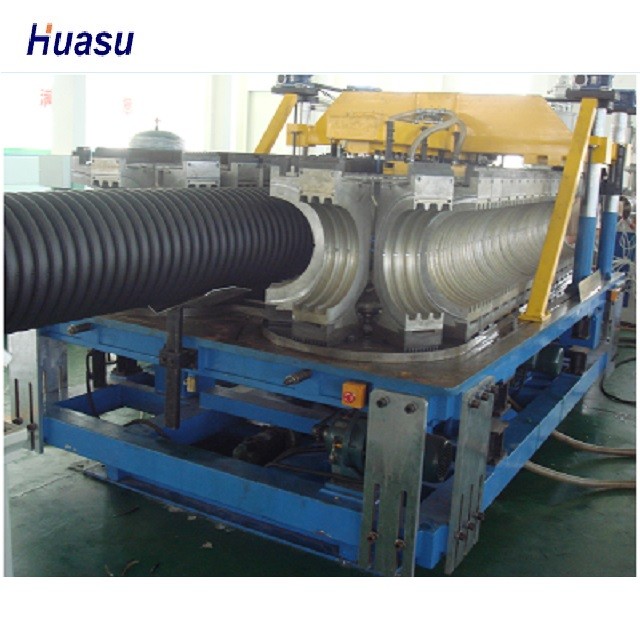 Linha de produção ondulada da tubulação do Hdpe 750kg/H do OD 400mm