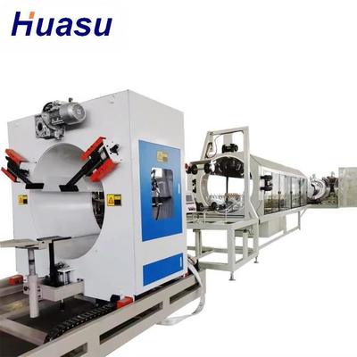 Conical Twin-screw Extruder DWC Pipe Extrusion Line for 32-1600mm Pipe Diameter and 60-2000kg/h Capacity