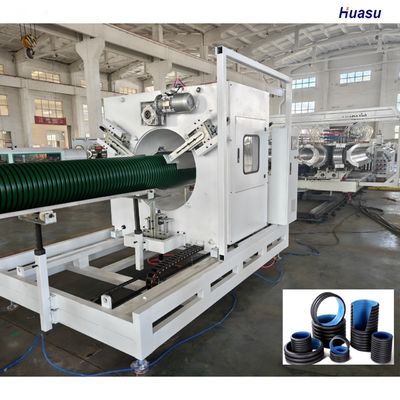 HDPE PVC Double Wall Corrugated Pipe Extrusion Line with 1 Year Warranty and Water Cooling System