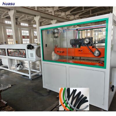 Double Wall Corrugated Pipe Extrusion Line with Barrel Hardness HV>940, Gear Material 20CrMnTi, and Screw Ratio 33:1