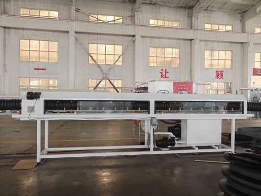 Water Cooling Single Wall Corrugated Pipe Extrusion Line Featuring 38CrMoAlA Barrel Material and Fully Automatic System