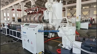 Linha de extrusão de tubos em espiral