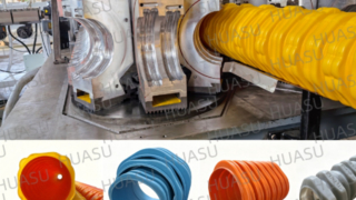 Linha de extrusão de tubo corrugado de plástico com formato especial