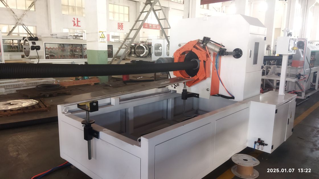 Linha de Extrusão de Tubos Corrugados de Parede Dupla Computadorizada com PLC Siemens e Capacidade de 250-1000kg/h para Tubos Duráveis