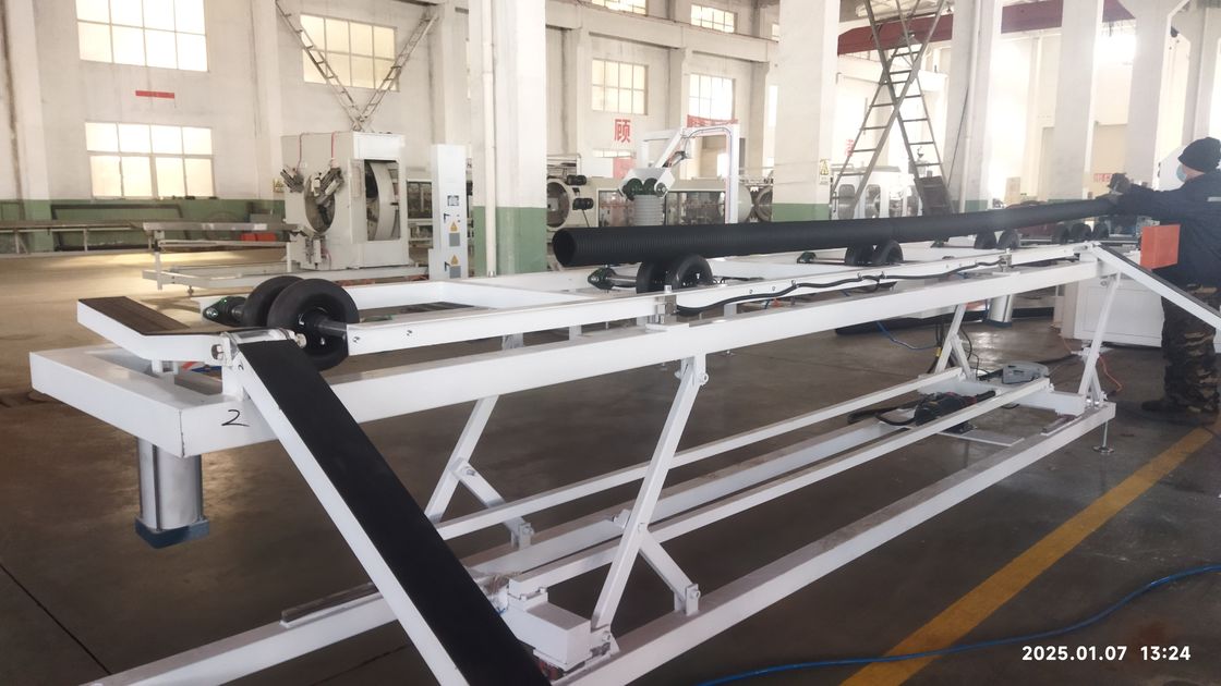 Linha de Extrusão de Tubos Corrugados de Parede Dupla Computadorizada com PLC Siemens e Capacidade de 250-1000kg/h para Tubos Duráveis