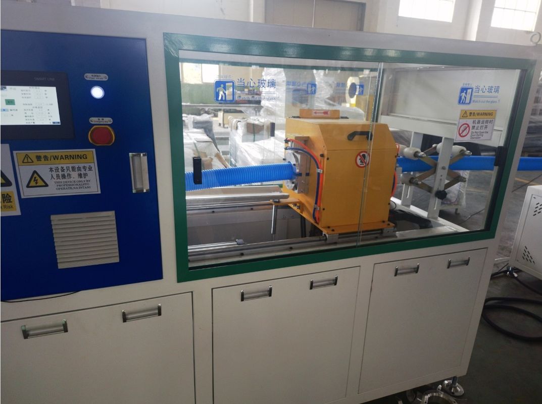 Linha de extrusão de tubos corrugados de parede única de alimentação automática com resfriamento a água e produção de 1-20 m/min