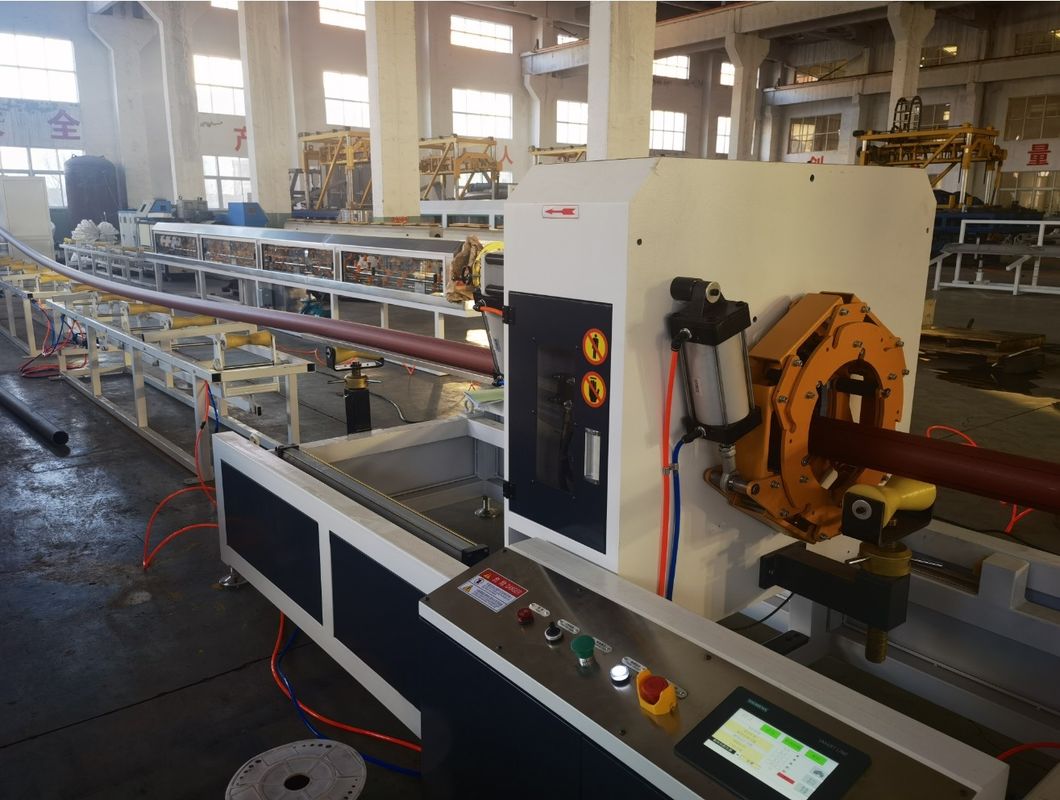 Máquina de linha de extrusão de tubos de HDPE com motor WEG Siemens Beide Motor Para PE PP HDPE PVC Seleção de material de processamento