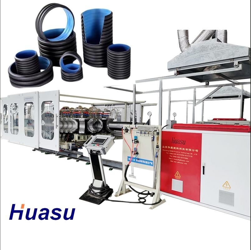 36/38 Pares Moldes Linha de extrusão de tubos corrugados de parede dupla com alta potência e peças elétricas Siemens