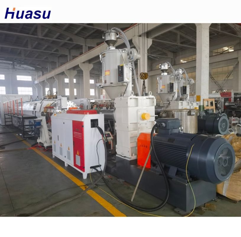 Máquina de extrusão de tubos de parede sólida HDPE para produção de precisão