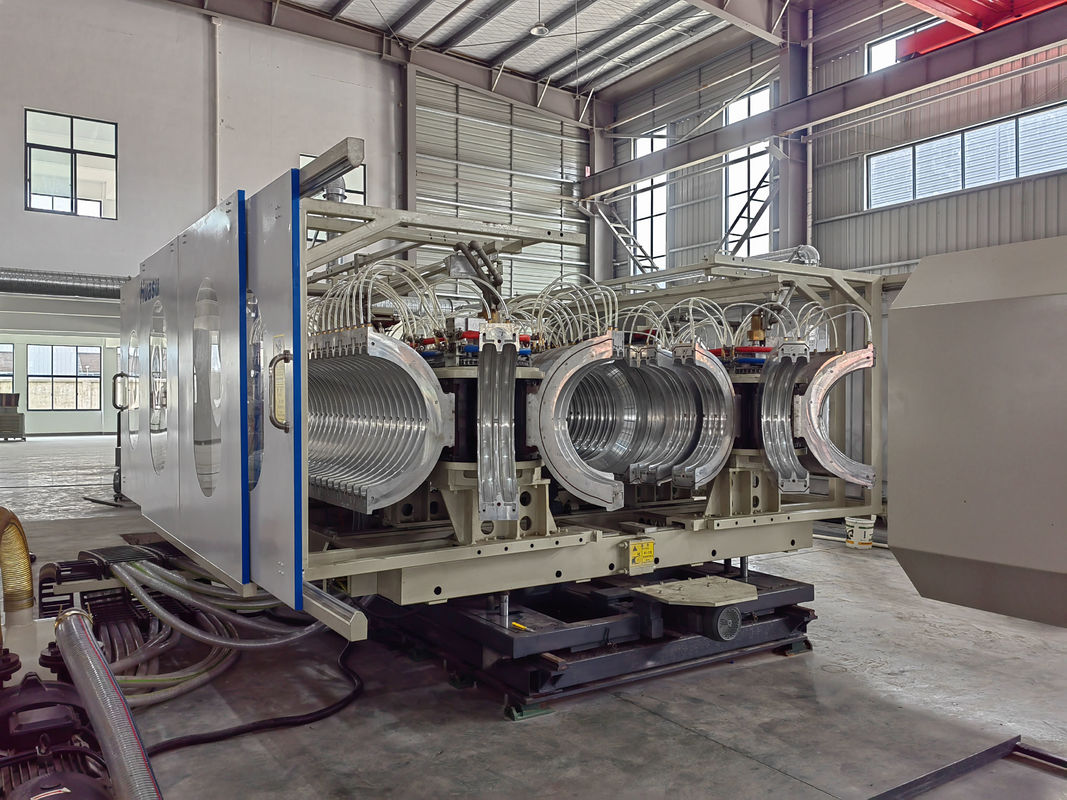 Diâmetro 32-1500mm Linha de produção de tubos corrugados de parede dupla com material de parafuso 38CrMoALA