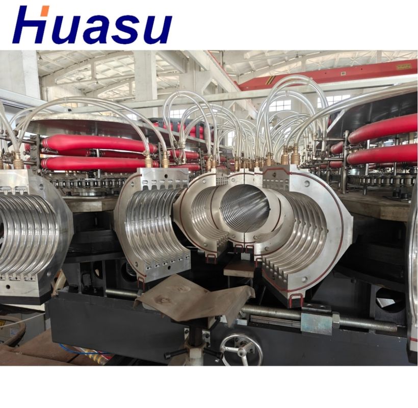 Linha de extrusão de tubo corrugado de parede dupla personalizável com material de molde de liga de alumínio e contator Schneider