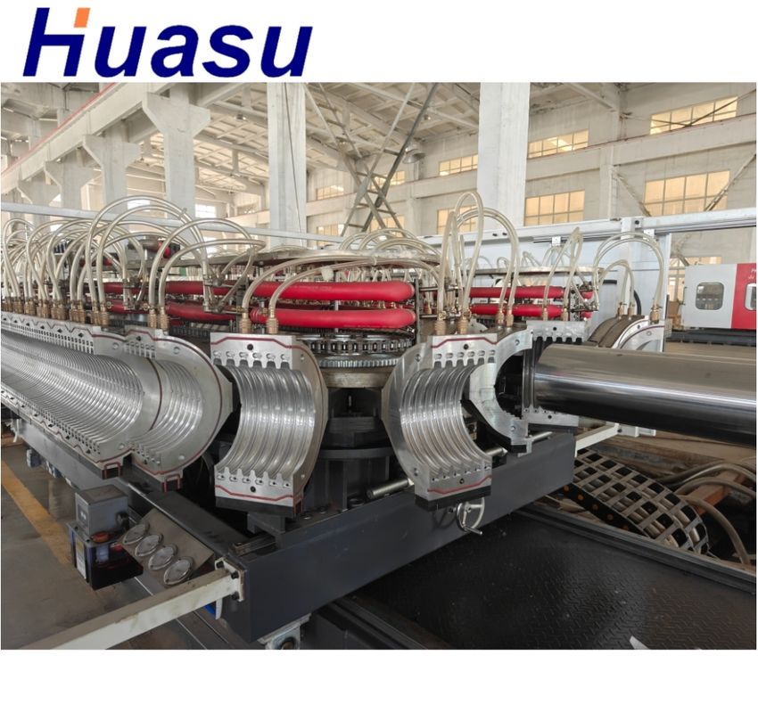 Linha de extrusão de tubo corrugado de parede dupla para contatores Siemens para faixa de diâmetro de tubo de 32mm-1600mm