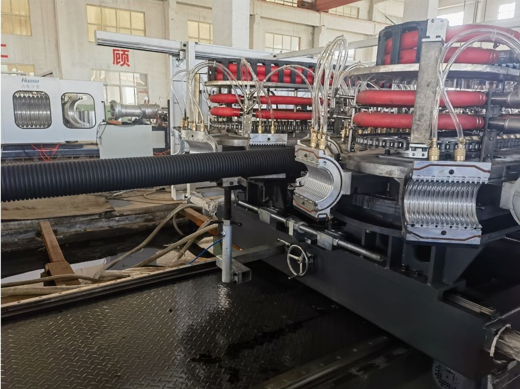 Linha de extrusão de tubo corrugado de parede dupla para contatores Siemens para faixa de diâmetro de tubo de 32mm-1600mm