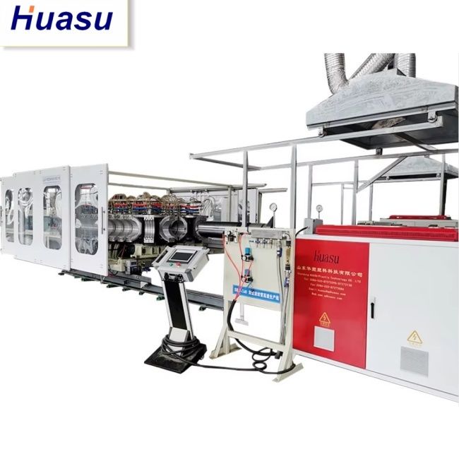 Linha de Produção de Tubos Corrugados de Parede Dupla com Faixa de Diâmetro de 32-1600mm, Tecnologia Siemens PLC e Boca Online