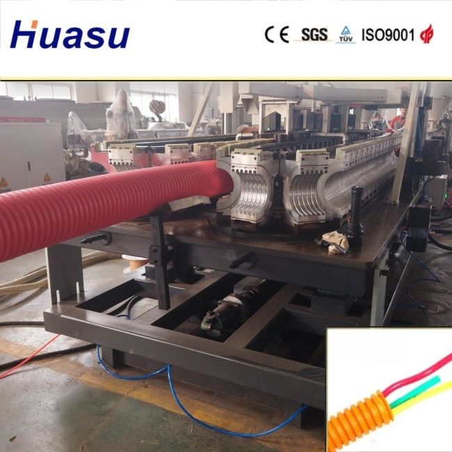 Linha de Produção de Tubos Corrugados de Parede Dupla com Classificação Automática, Tecnologia Siemens PLC e Boca de Sino Online