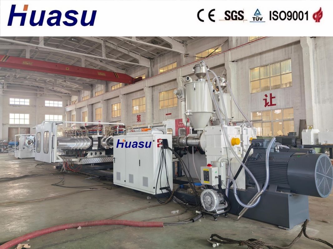 Linha de produção de tubos corrugados de PP 32-1600mm Controle PLC