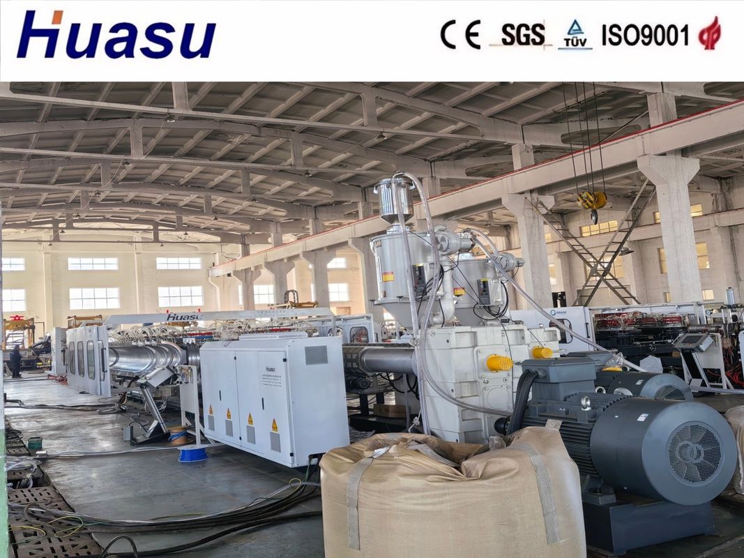 Linha de produção de tubos corrugados de parede dupla 32-1600mm Siemens PLC