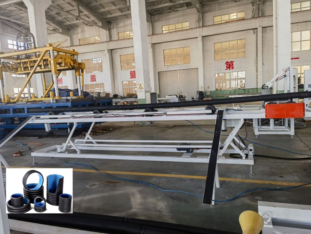 Linha de extrusão de tubos corrugados de parede dupla com motor Siemens 63mm
