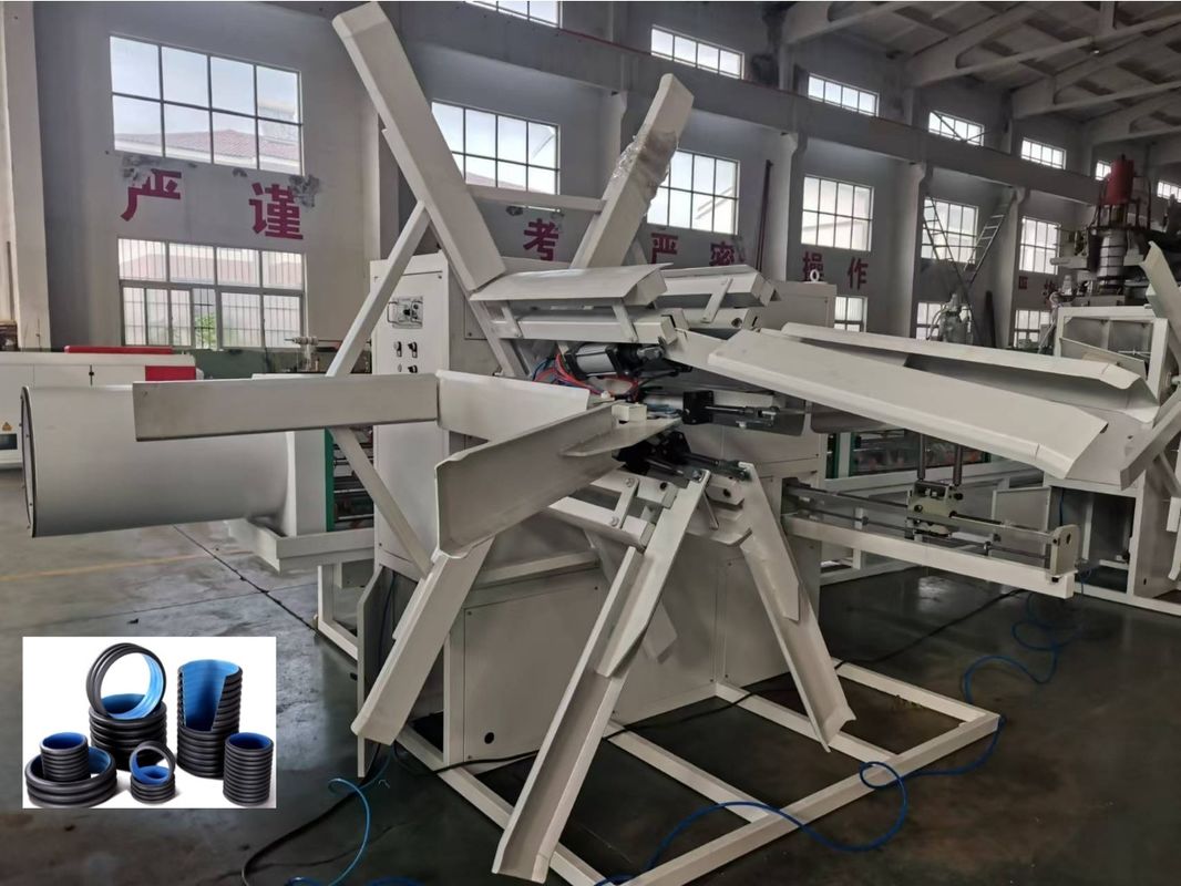 Linha de extrusão de tubos corrugados de parede dupla com motor AC WEG 63 mm Min Diâmetro