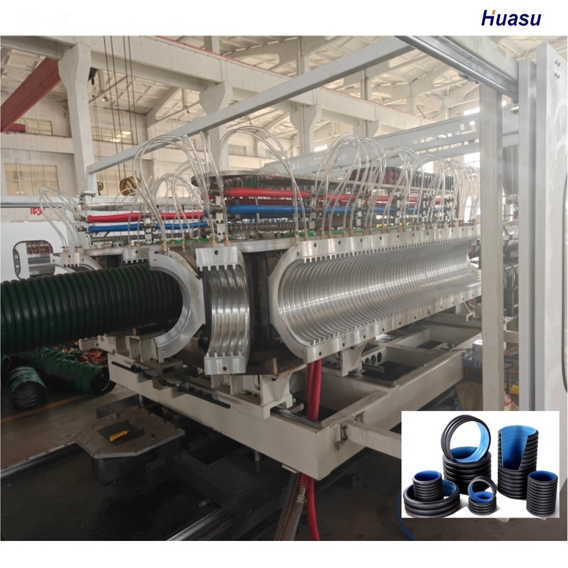 Linha de extrusão de máquina de tubo corrugado Plast de alta eficiência com sistema de controle PLC
