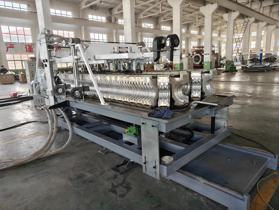 Linha de Extrusão Automática de Tubos DWC com Inversor Siemens e Relé Omron para Produção de Tubos Corrugados de 75-250mm