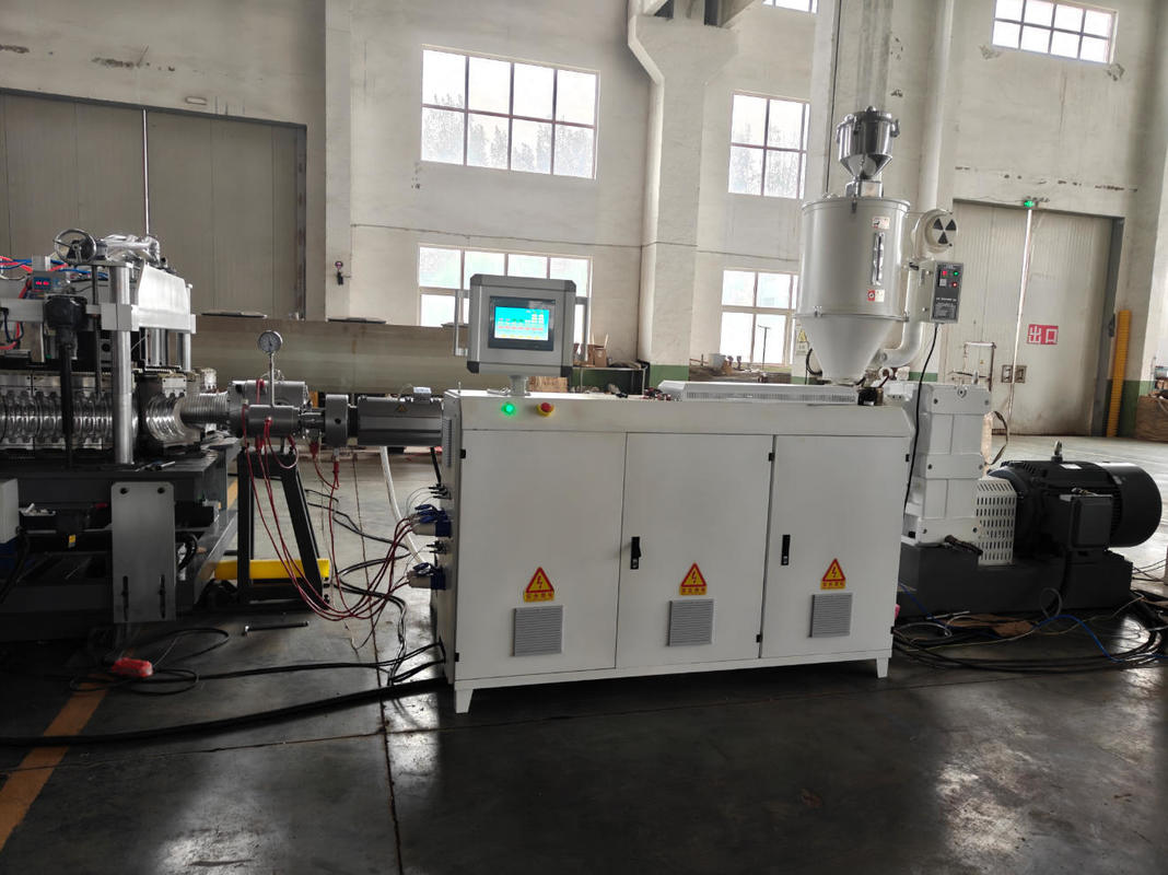 Linha de Extrusão Automática de Tubos DWC com Inversor Siemens e Relé Omron para Produção de Tubos Corrugados de 75-250mm