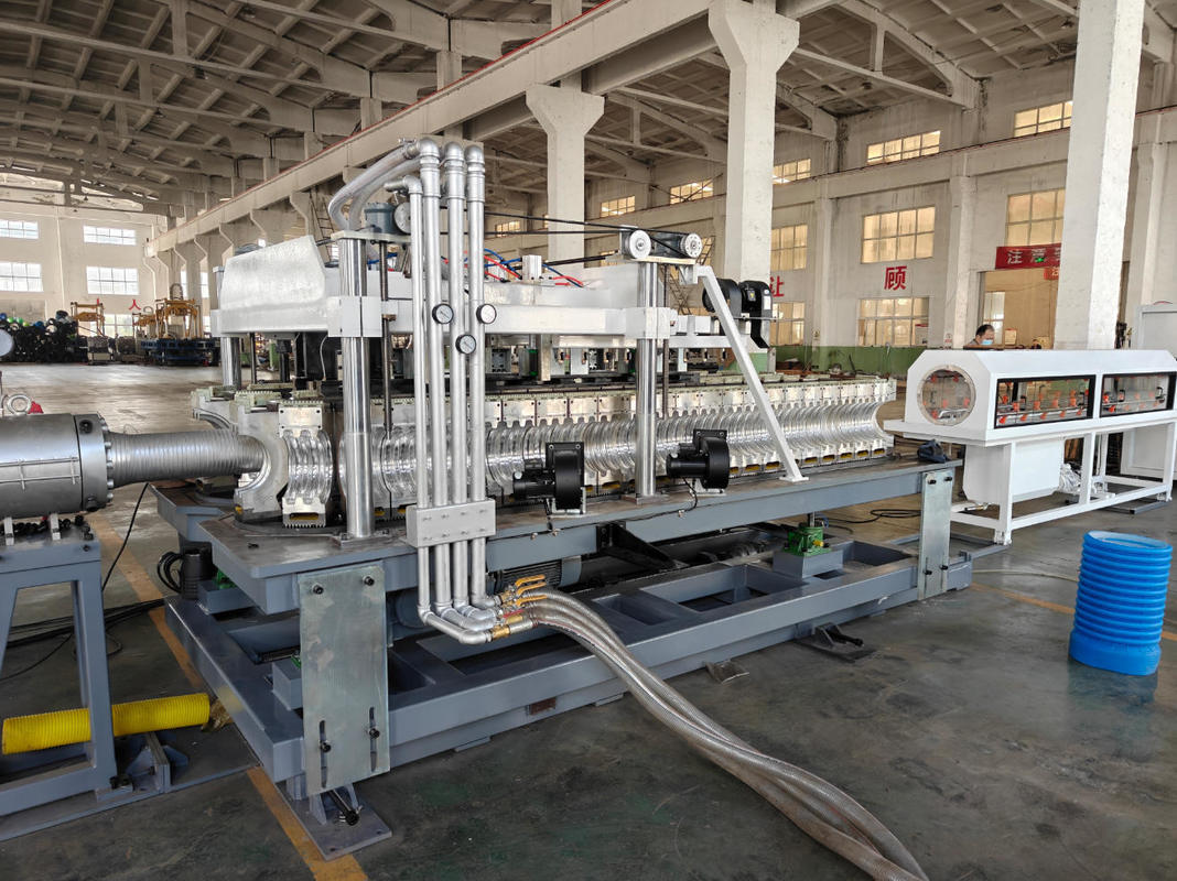 Linha de Extrusão de Tubo Corrugado de Parede Simples Automática com Inversor Siemens e Relé Omron para Tubos de 75-250mm