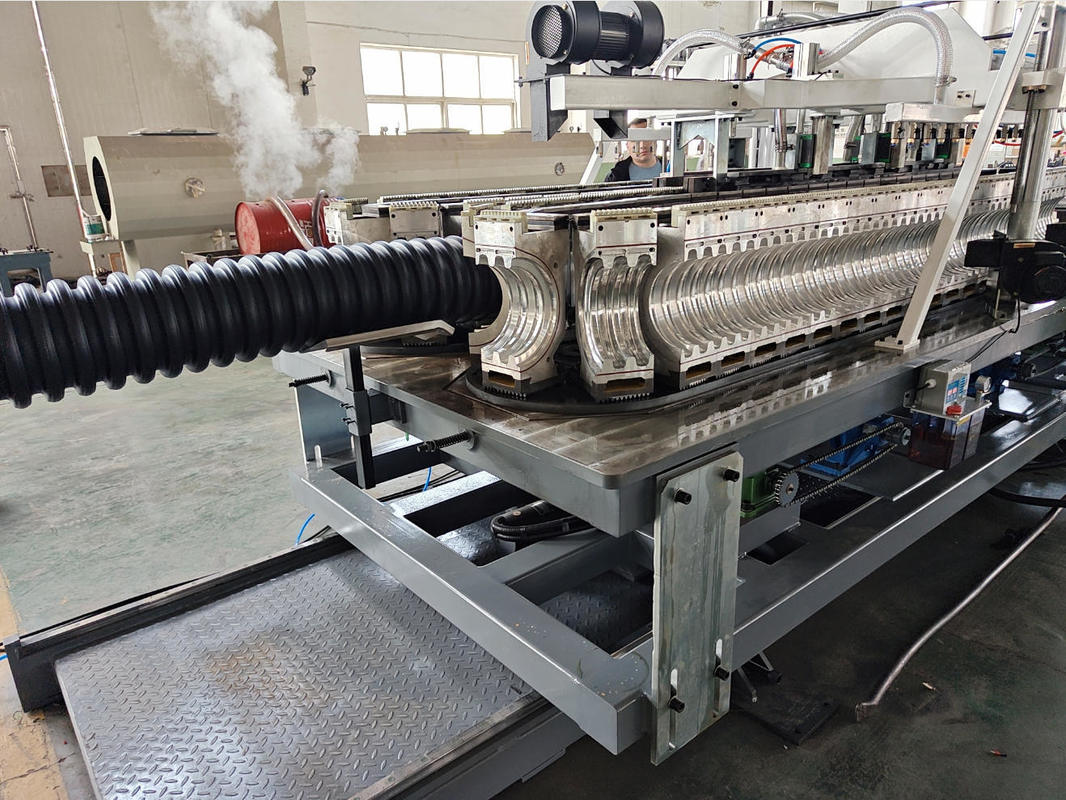 Automatic Processing Single Wall Corrugated Pipe Extrusion Line with Deep Screw Channel for High-Quality Plastic Pipe Production