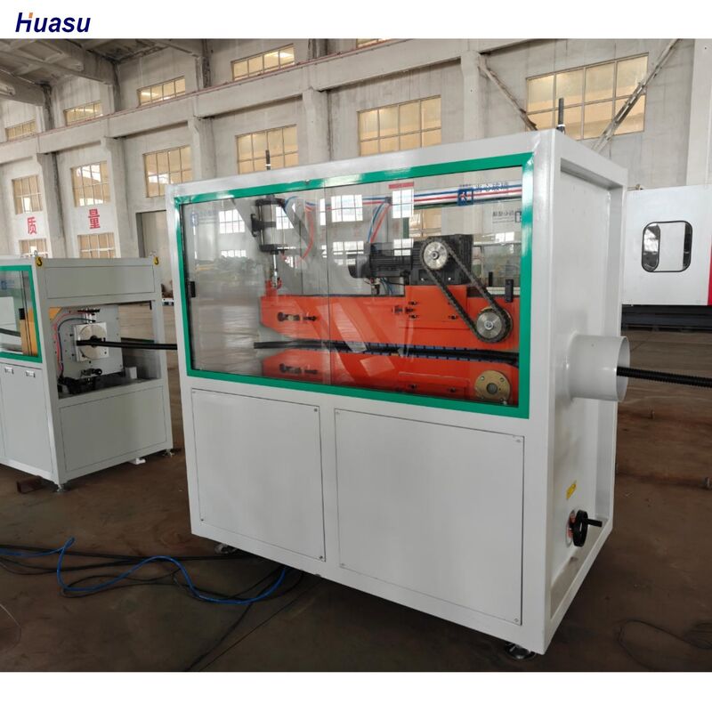 Linha de Extrusão de Tubo Corrugado de Parede Simples com Controle PLC, Motor de 37kw e Garantia de 1 Ano