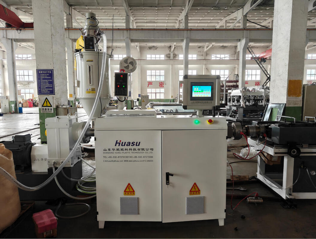 Linha de extrusão de tubo corrugado de parede simples de aço com componentes elétricos Schneider Siemens, garantia de 1 ano e profundidade de nitretação do cilindro de 0,4～0,7 mm