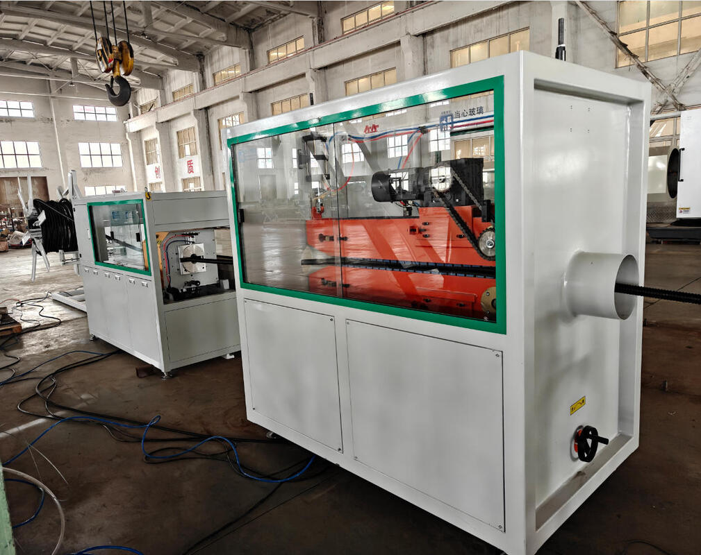 Linea de extrusão de tubos corrugados de parede única com potência de motor de 37kw e design de single-screw