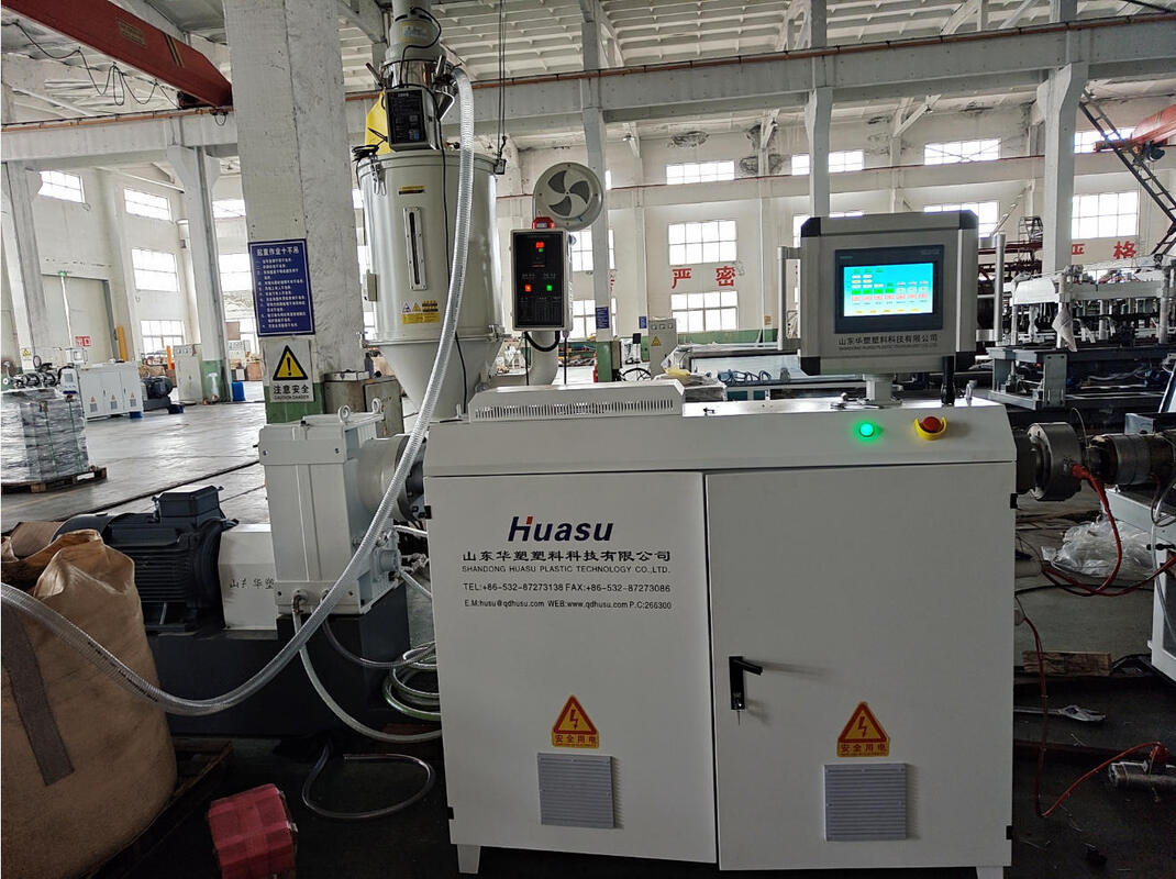 Linha de extrusão de tubos corrugados de parede única de motor Siemens totalmente automático com 110 mm de tamanho máximo do tubo