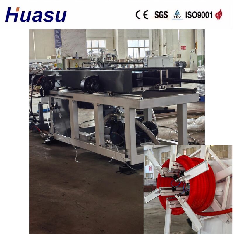 Linha de Produção de Dutos para Cabos com ID de 32mm-1600mm com Controle PLC e Resfriamento a Ar/Água para Extrusão Precisa de Tubos Corrugados