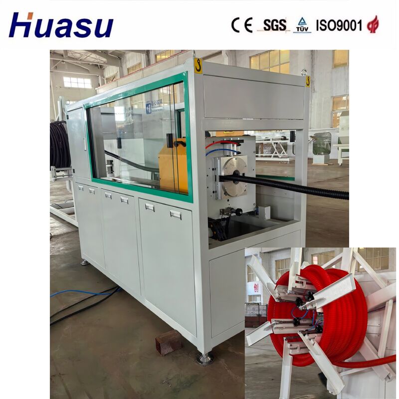 Linha de extrusão de tubos ondulados controlada por PLC com diâmetro de 32 mm a 1600 mm e extrusora de parafuso único para proteção de cabos