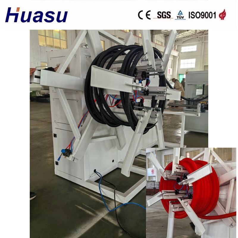 Linha de extrusão de tubos corrugados de parede simples com saída de 60-2000kg/h, com modo de resfriamento a água e controle remoto PLC