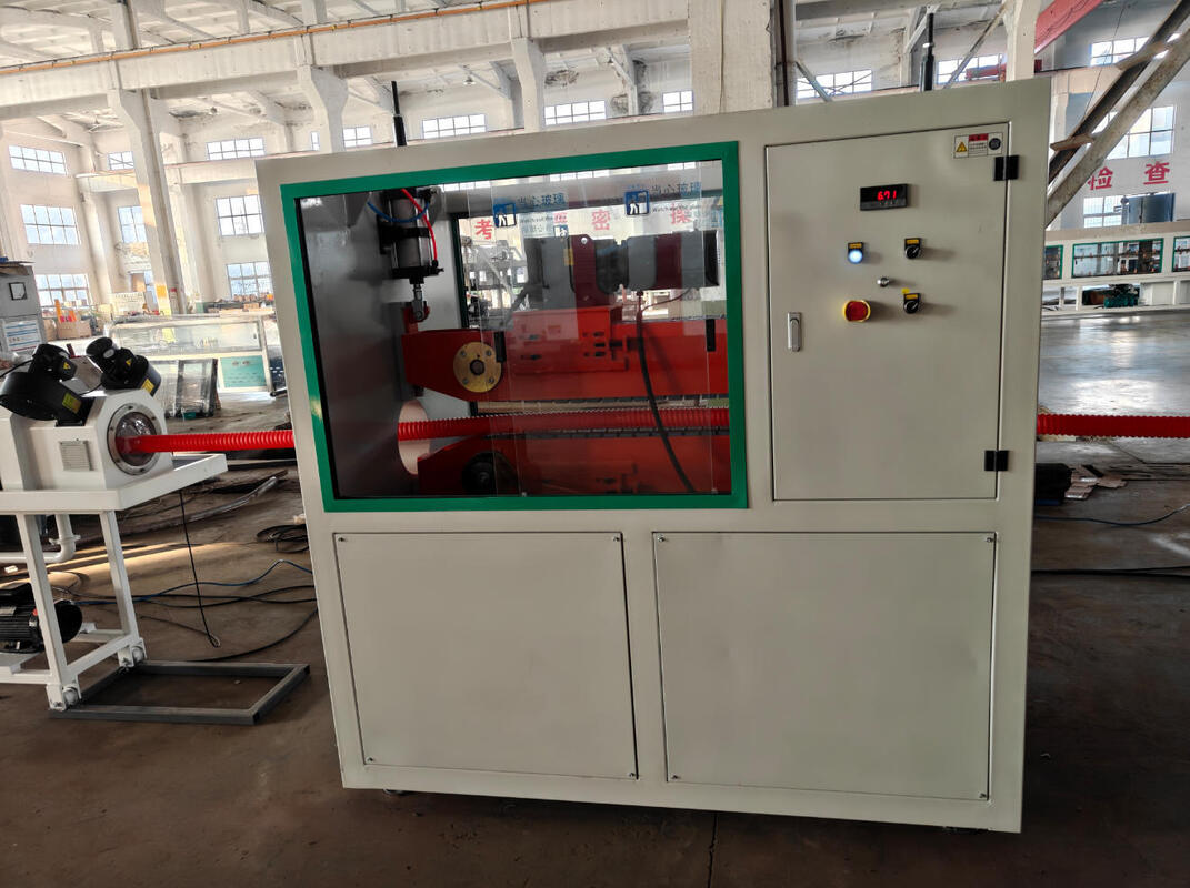 Linha de Extrusão de Tubo Corrugado de Parede Dupla com Controlador de Frequência Siemens e Rosca do Cilindro HV>740 para Produção de Tubos de PE