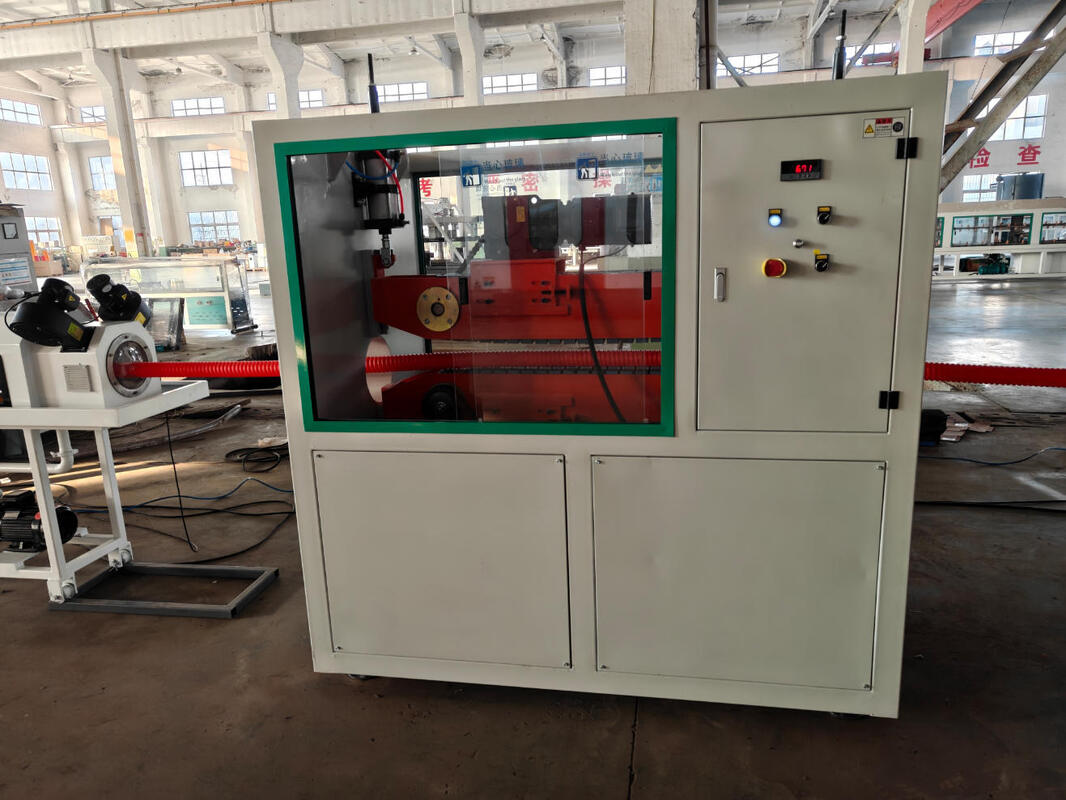 Linha automática de extrusão de tubos ondulados de parede dupla com peças elétricas da marca Siemens e molde de liga de alumínio