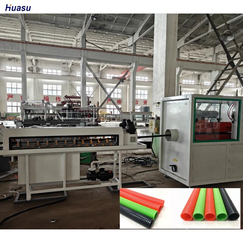 Linha de Extrusão de Tubo Corrugado de Parede Simples com Elétrica Principal Siemens Schneider, Material de Cilindro 38CrMoAlA e Controle Remoto PLC