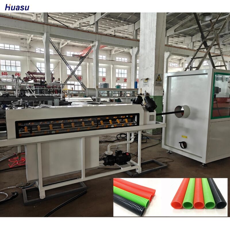Linha de Extrusão de Tubo Corrugado de Parede Única com Controle Remoto PLC Apresentando Elétrica Principal Siemens Schneider e Material de Cilindro 38CrMoAlA