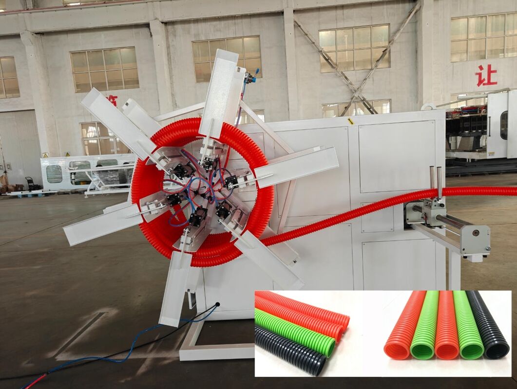 Linha de extrusão de tubos ondulados de parede única com material de barril 38CrMoAlA e eletricidade principal Siemens Schneider com controle remoto PLC