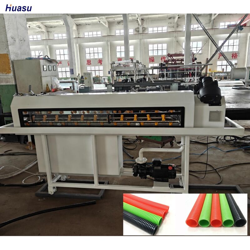 Linha de extrusão de tubos ondulados de parede única com material de barril 38CrMoAlA e eletricidade principal Siemens Schneider com controle remoto PLC