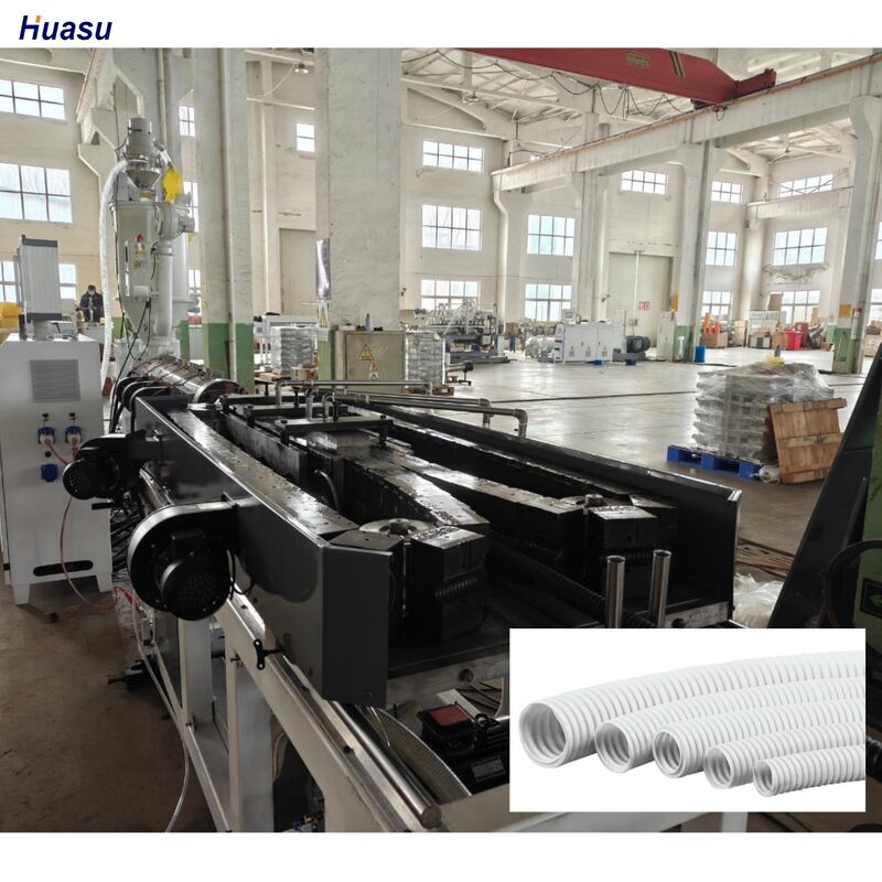Linha de Produção de Tubos Corrugados de Parede Simples Alimentada por Inversor Siemens Oferecendo e Controlador de Temperatura de Operação Sensor de Temperatura