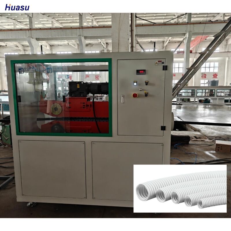 Linha de extrusão de tubos ondulados de parede única com um único parafuso e tensão 220-415V concebida para tubos consistentes