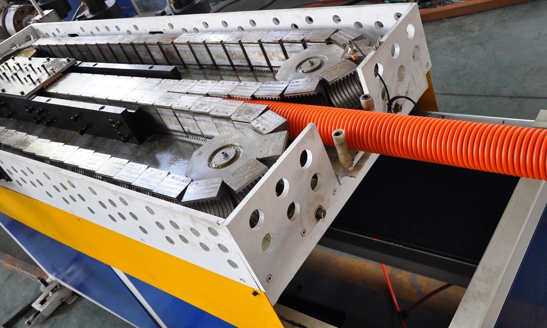 Maquinaria ondulada da tubulação da parede dobro a rendimento elevado, extrusora ondulada SBG-63 da tubulação