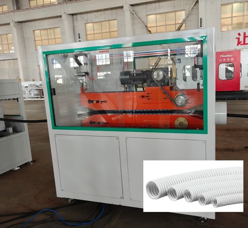 Máquina de extrusão Linha de produção de tubos ondulados com projeto de parafuso único para controle de extrusão e integridade estrutural de tubos