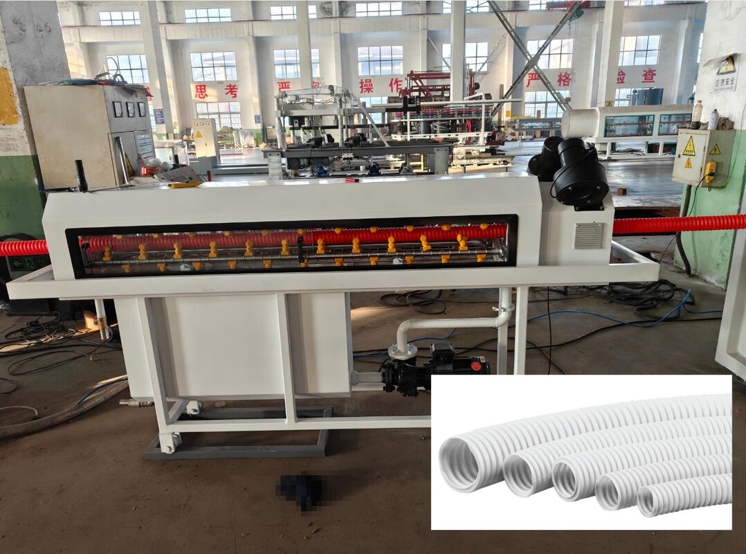 Máquina de extrusão Linha de produção de tubos ondulados com projeto de parafuso único para controle de extrusão e integridade estrutural de tubos