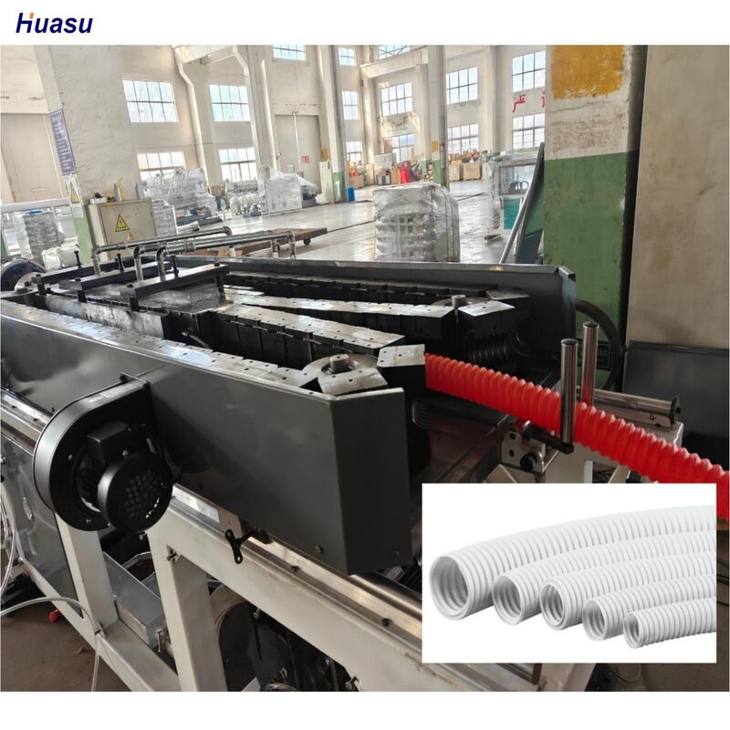 Máquina de extrusão Linha de produção de tubos ondulados com projeto de parafuso único para controle de extrusão e integridade estrutural de tubos