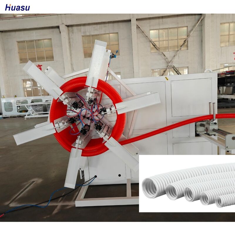 Linha de Extrusão de Tubo Corrugado de Parede Simples com Design de Parafuso Único com Componentes Elétricos Schneider Siemens Profundidade de Nitretação do Cilindro de 0,4 a 0,7 mm