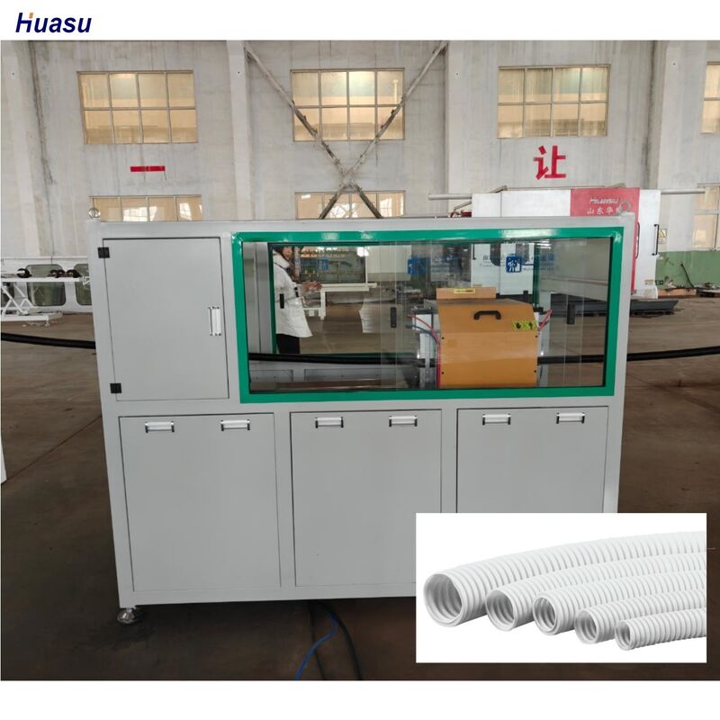 Linha de extrusão de tubo corrugado de parede única de PVC PE PP com tecnologia de componentes elétricos Schneider Siemens para fabricação de tubos