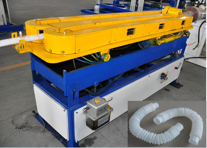 Linha ondulada da extrusão da tubulação da única parede a rendimento elevado com controlo automático completo